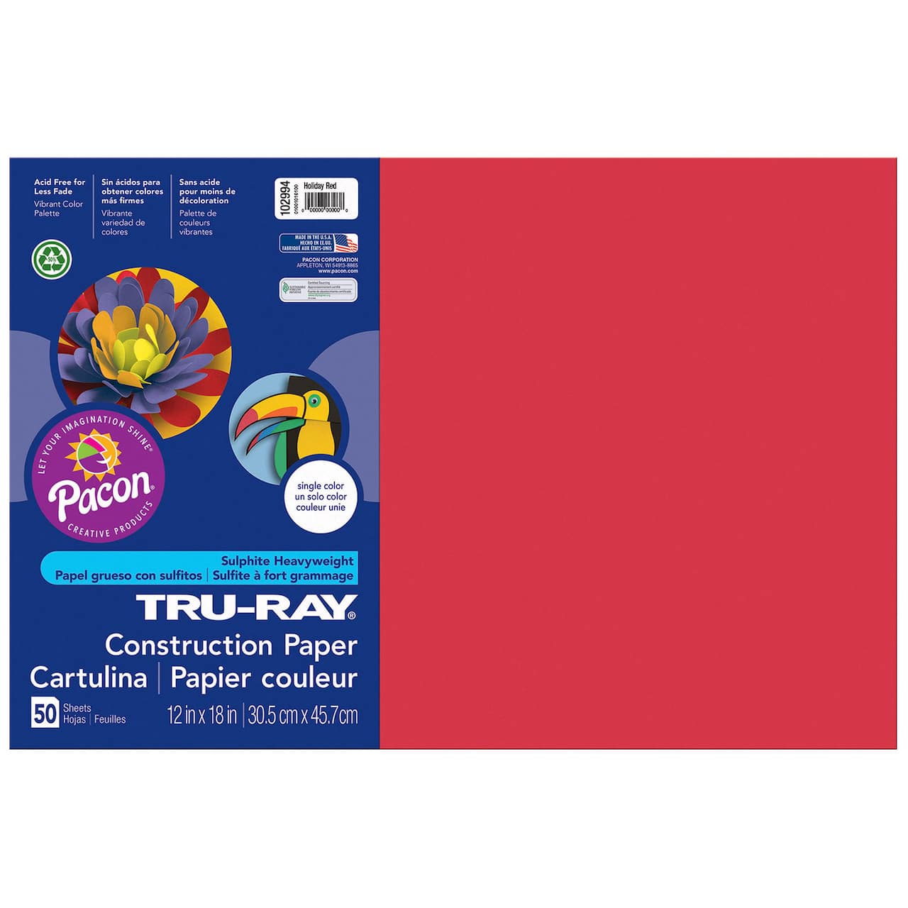 Tru-Ray® 12" x 18" Construction Paper, 50 Sheets